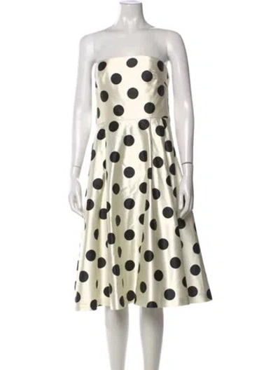 Pre-owned Max Mara Polka Dot Print Mini Dress W/ Tags In Neutral