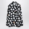 Max Mara Polka Dot Silk Shirt In Size Small In Black