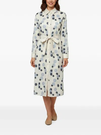 Pre-owned Max Mara Polka-dot Midi Shirt Dress In Neutrals
