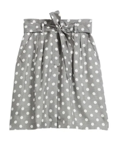 Max Mara Polky Dot Design Skirt In Gray