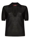 Shop Max Mara Polo-collar Knitted Top