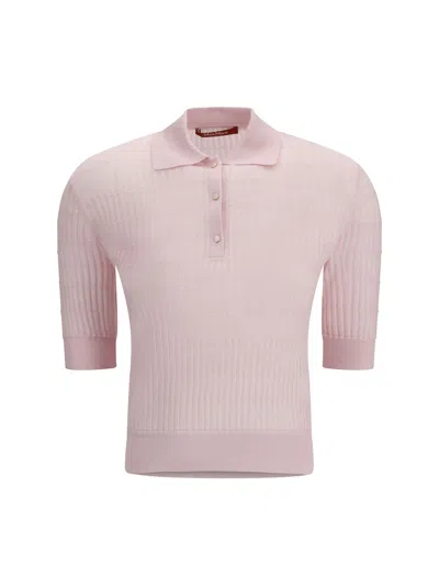 Max Mara Polo Gallo In Wool And Silk In Multi