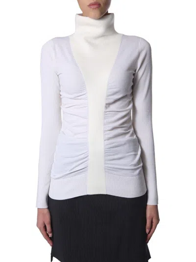 Max Mara Polo Neck Affari Sweater In White