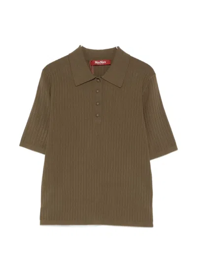 Max Mara Polo Shirt In Green
