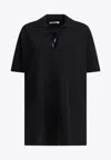 Max Mara Keyhole Short Sleeve Tie Detail Top In Black