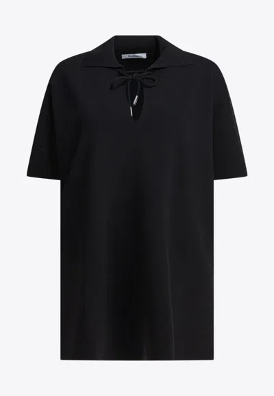 Max Mara Poltava Satin Blouse In Black