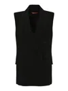 Max Mara Pomez Cady Vest In Black