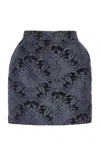 Max Mara Pomezia Wool-blend Skirt In Blue
