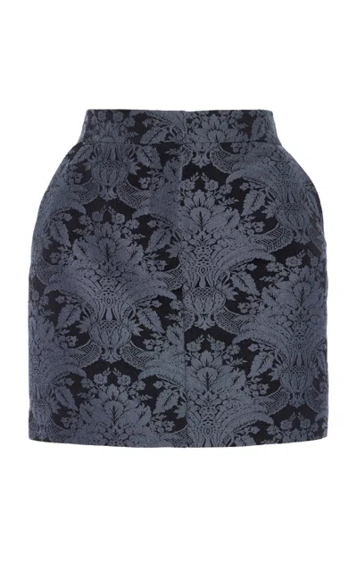 Max Mara Pomezia Wool-blend Skirt In Blue