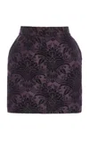 Max Mara Pomezia Wool-blend Skirt In Purple