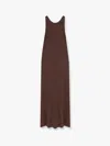 Max Mara Pompei Jersey Long Dress In Brown
