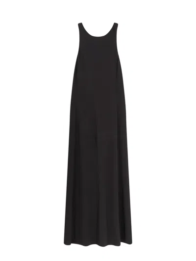 Max Mara Pompei Crewneck Sleeveless Dress In Black