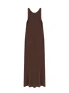 Max Mara Pompei Jersey Long Dress In Brown