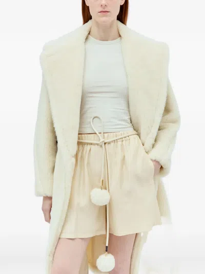 Max Mara Pompom-detail Rope Belt In Neutral