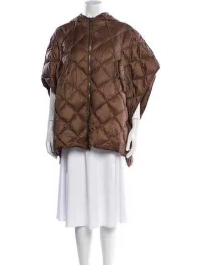 Pre-owned Max Mara Poncho In Brown