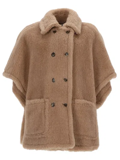 Max Mara Poncho "horse4" In Brown
