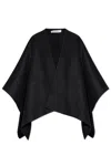 Max Mara Serra Draped Cape In Black