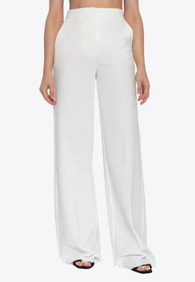 Max Mara Ponte Straight-leg Pants In White