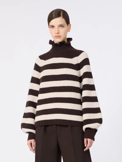 Max Mara Pontile Knit Sweater In Brown