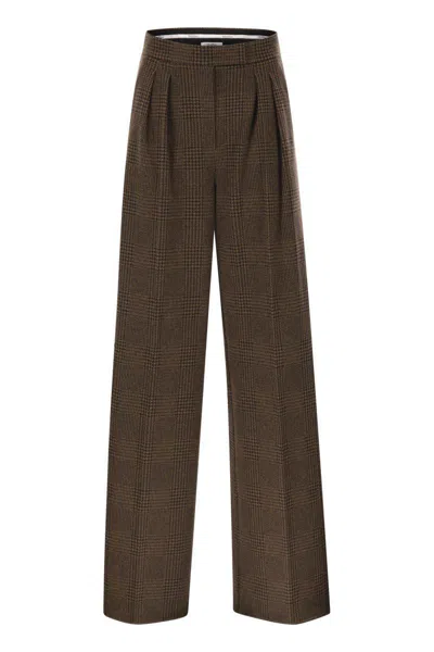 MAX MARA MAX MARA PONZA - PATTERNED WOOL AND COTTON JERSEY TROUSERS