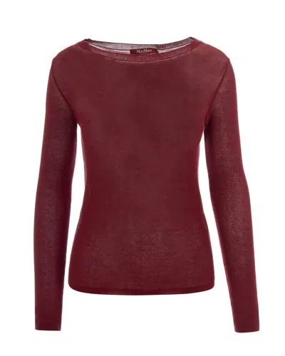Max Mara Popcorn Stitch Cotton Blend Sweater In Black