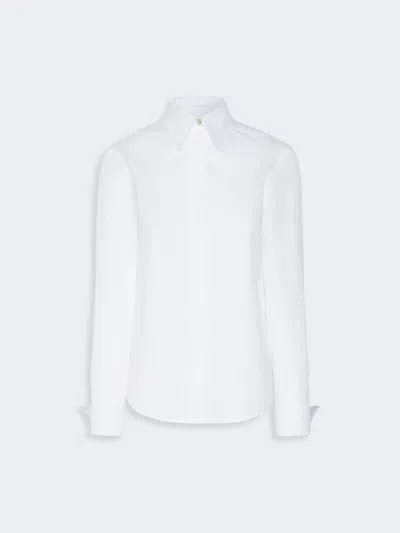 Max Mara Poplin Fitted-waist Shirt In White
