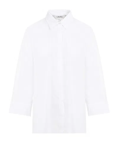 Max Mara Poplin Shirt In White