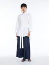 Max Mara Poplin Shirt With Belt In White