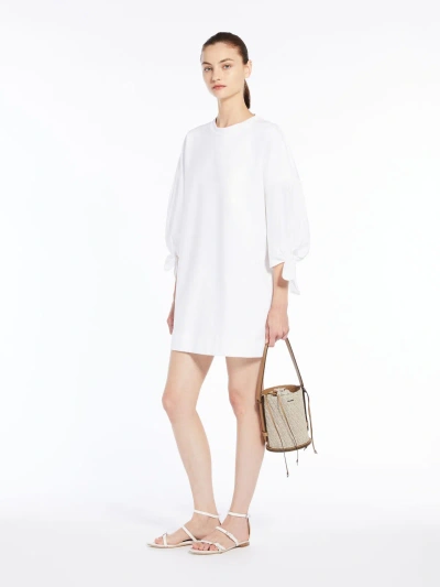 Max Mara Poplin T-shirt Dress In White