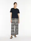 Max Mara Poplin Trousers With Drawstring In Ultramarine