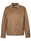 Max Mara Popoli Hemd Aus Wollfilz In Beige