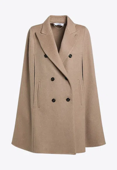 MAX MARA PORDOI DOUBLE-BREASTED WOOL CAPE