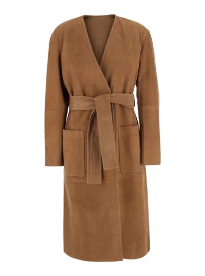 Max Mara Portici Coat In Brown