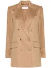 Max Mara Potente Double-breasted Corduroy Blazer In Brown