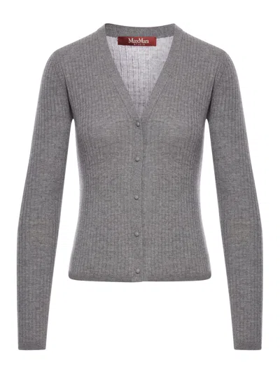 MAX MARA RIBBED SILK CARDIGAN