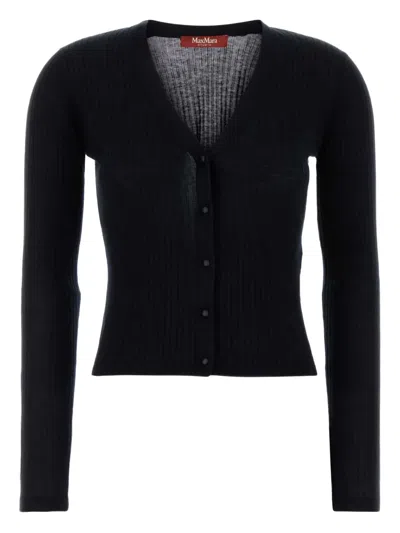 MAX MARA POTUS RIBBED V-NECK CARDIGAN