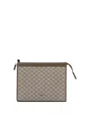 Max Mara Pouch With Removable Chain Strap In Brown