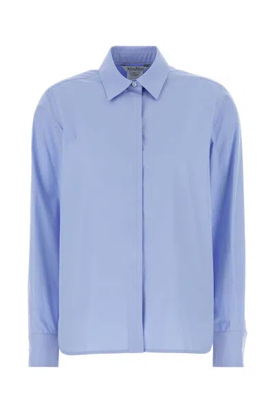 Max Mara Powder Blue Poplin Maroso Shirt