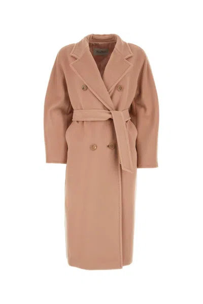 Max Mara Powder Pink Wool Blend Madame Coat In 026
