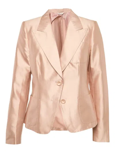 Pre-owned Max Mara  Single-breasted Blazer In Pink