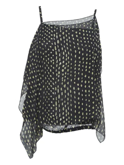 Pre-owned Max Mara  Spot-print Asymmetric Top