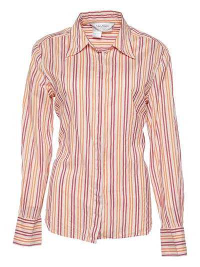 Pre-owned Max Mara  Striped Silk Shirt