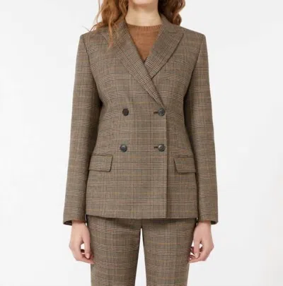 Max Mara Pre-loved Wool Batavia Blazer In Chocolate In Brown