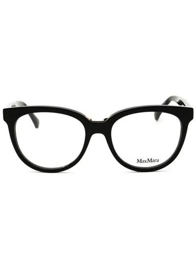 Max Mara Premium Round Women's Eyeglasses In Black