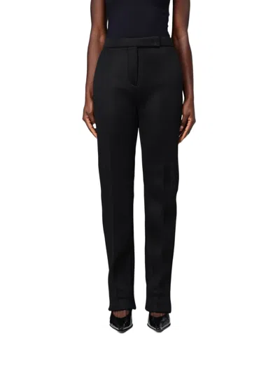 Max Mara Pressed Crease Tailored Pants In Black