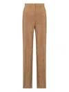 Max Mara Pressed-crease Trousers In 褐色