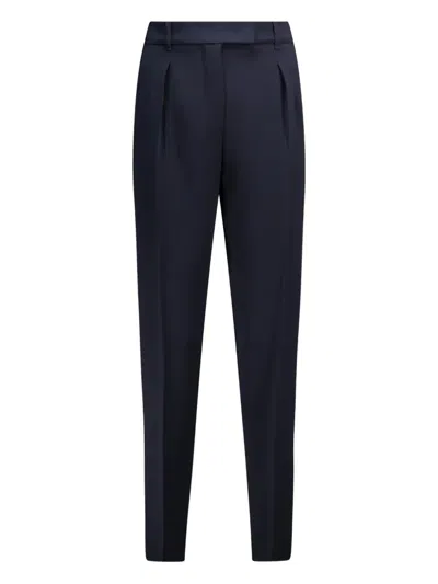 Max Mara Pressed-pleats Trousers In Black