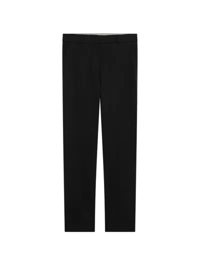 Max Mara Pressed-crease Belt-loops Trousers In Black