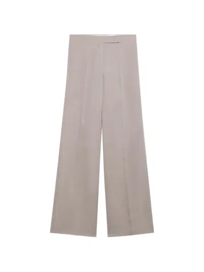 Max Mara Rose-beige Wide-leg Trousers In Neutral