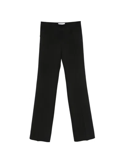 Max Mara Pressed-crease Straight-leg Trousers In Black